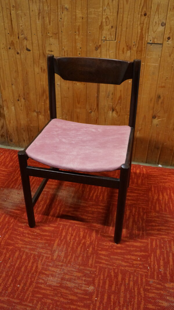 4 wengé design eetkamerstoelen – mid-century jaren 60